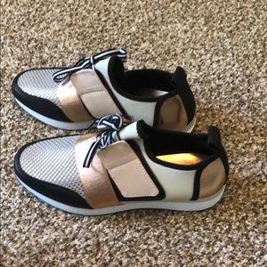 Rose gold & Black sneakers